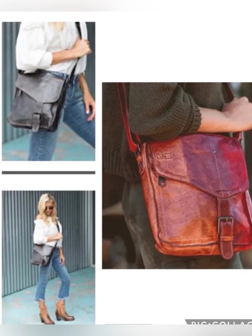 Bed Stu Venice Beach Desert Sunset TD Tie Dyed Crossbody Leather Bag Retail $250 - Picture 13 of 13